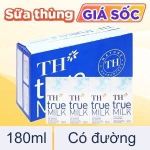 Thùng 48H x180ml - STTT TH True Milk -sữa tươi tiệt trùng TH True Milk