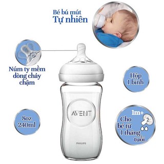 Bộ 2 núm ty bình sữa Philips Avent Natural cho bé - Hàng chính hãng
