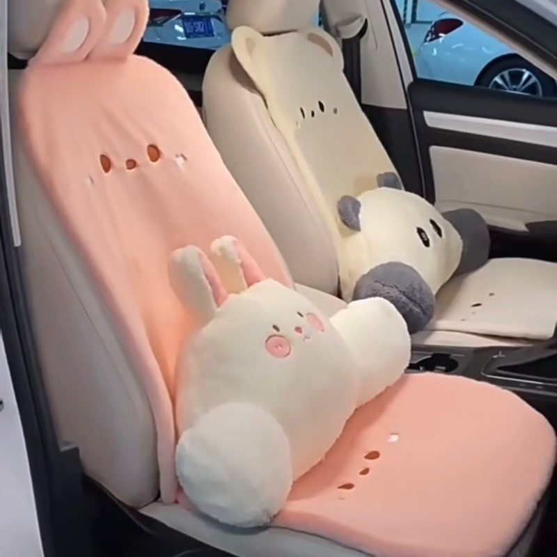 Bộ Gối Tựa Ô Tô-Lót Ghế Ô Tô Gấu Bear Nhung Mịn Sang Trọng Hàng Cao Cấp Trang Trí Xe Hơi Minh Thu Yêu Xe | BigBuy360 - bigbuy360.vn