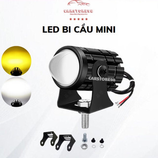 Đèn trợ sáng bi cầu mini 2 chế độ sáng trắng và vàng ( DC 12-80v)