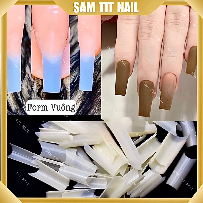 Móng nối ống tre form vuông, móng tip  (500móng)