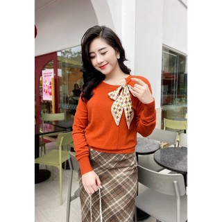 Áo LEN KHĂN lụa siêu xinh , Len cừu ép mềm mịn dễ mặc thiết kế  Eva Lover