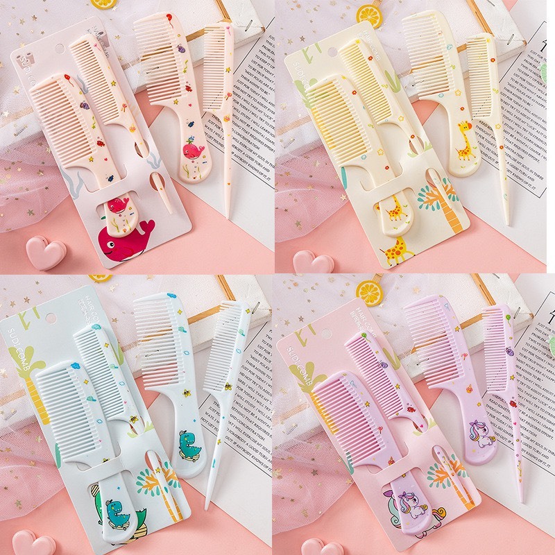 Set 2 lược chải tóc dễ thương