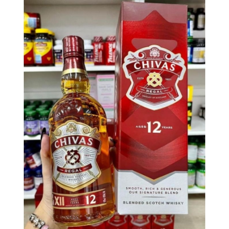 vỏ chai chivas 12 năm mới đẹp, siêu rẻ