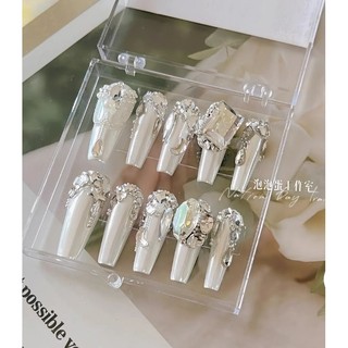 Nailbox thiết kế, nail cô dâu , màu thạch tráng gương -09