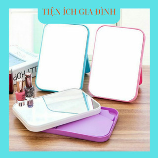 Gương trang điểm để bàn gấp gọn hình chữ nhật kiểu dáng hàn quốc