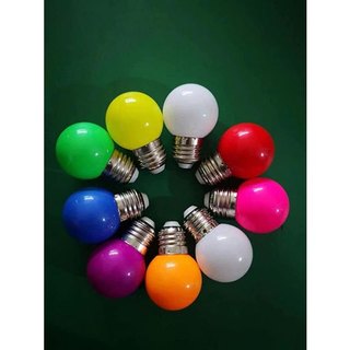 Bóng Led tròn 1W nhiều màu đuôi E27, đèn ngủ, đèn trang trí