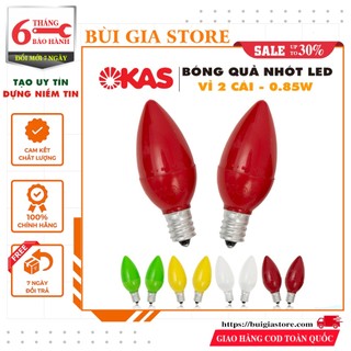 Vỉ 2 cái bóng LED quả nhót đèn thờ Sopoka 0.85W