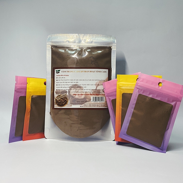 Bột tắm trắng cao cấp than hoạt tính cafe 100gr hàng chính hãng