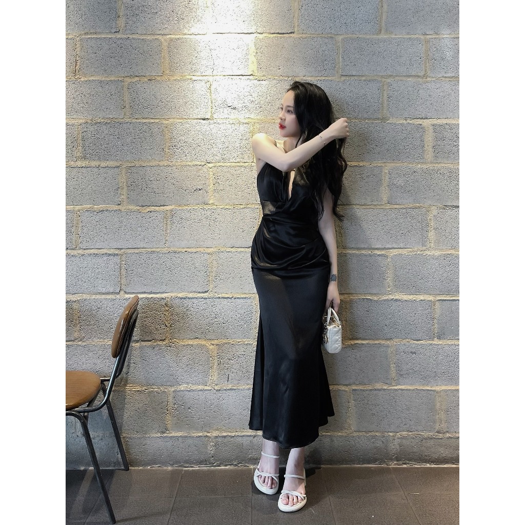 Váy Lụa Dự Tiệc Dáng Đuôi Cá Tôn Dáng- Lady Dress