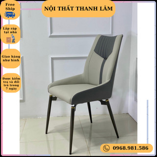 Ghế ăn nhập khẩu baret, bọc da pu cao cấp hiện đại, chân sắt sơn tĩnh điện. free ship hà nội