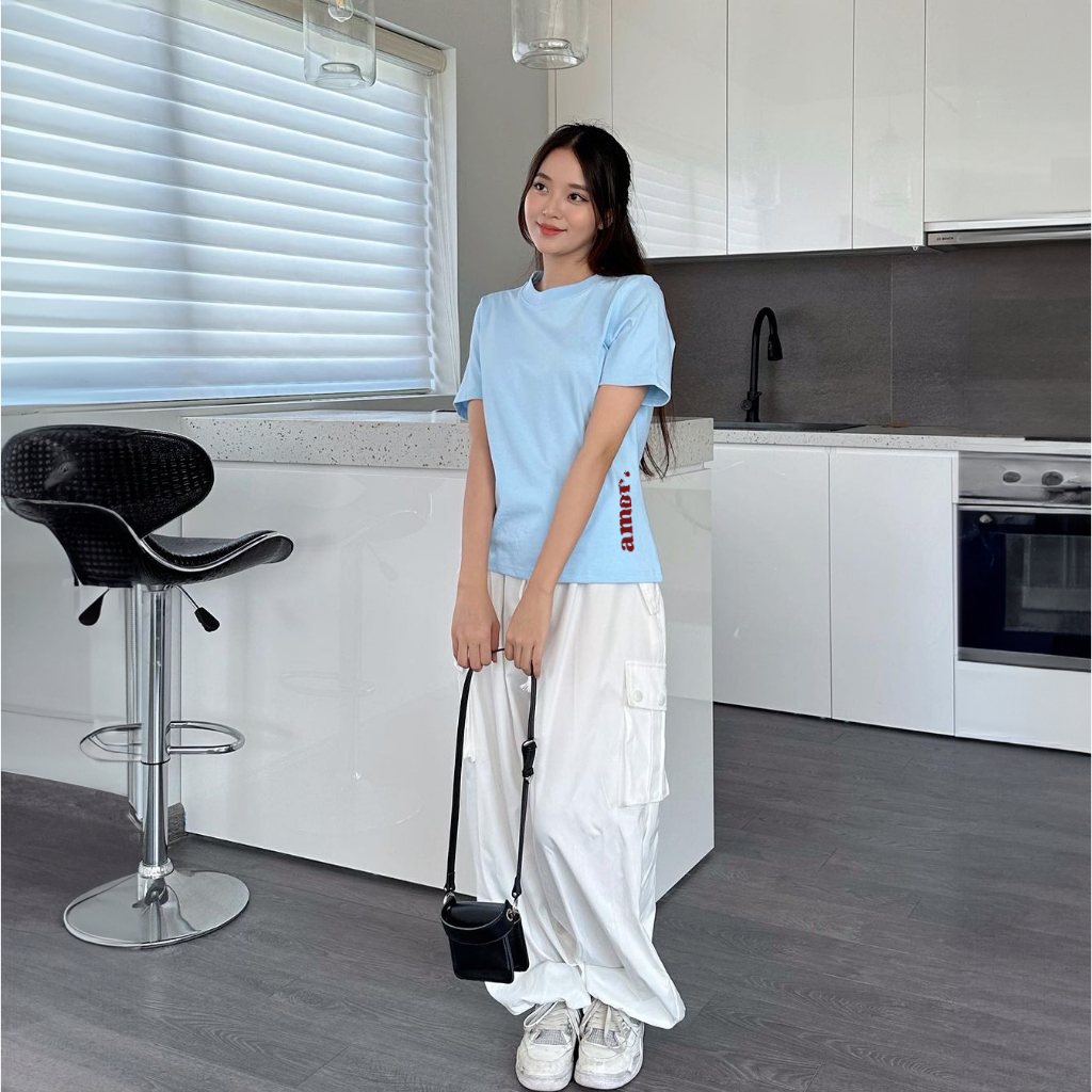 Áo Thun Form Fit Mẫu Amor. Áo Baby Tee Chất Cotton Co Giãn, Thoải Mái | BigBuy360 - bigbuy360.vn
