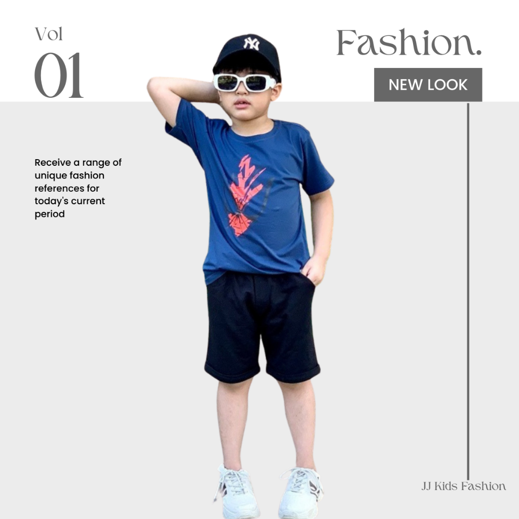Áo thun bé trai thiết kế cao cấp họa tiết spider man - JJ Kids