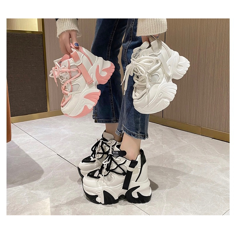 (ODER) Giày thể thao thời trang độn đế 11cm