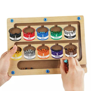 Đồ chơi gỗ Montessori- Nhặt hạt màu tư duy