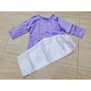 Bộ bà ba bé gái tím trắng