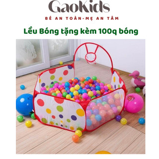 Lều Bóng - Nhà Bóng Cho Bé - Bóng nhựa nguyên sinh không mùi an toàn.
