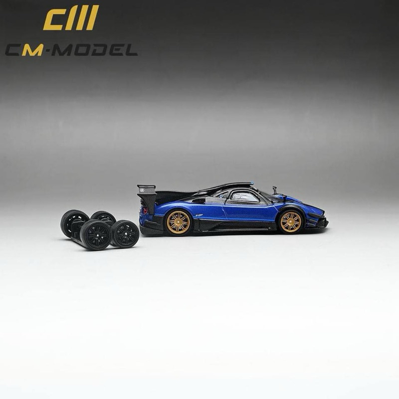 mohinhxeps-1/64_ CM Model 1/64 Pagani Hong Kong venue version Zonda R. blue diecast model.