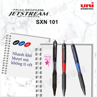 Bút bi bấm mực UNI SXN-101 (0.5mm, 0.7mm) / SXN-101FL PASTEL (0.5mm) Jetstream - Bút bi Nhật Bản