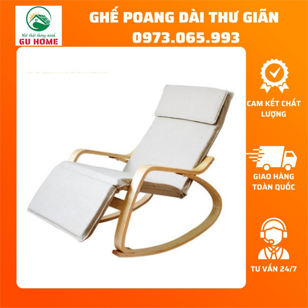 Ghế Poang dài thư giãn, ghế đọc báo