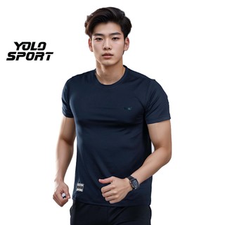 Áo Thể Thao Nam Tập Gym Thun Lạnh Chuẩn Form Cổ Tròn Ngắn Tay Poly 4 Chiều Logo Nổi 3D Nhiều Màu Co Giãn Siêu Thoáng Mát