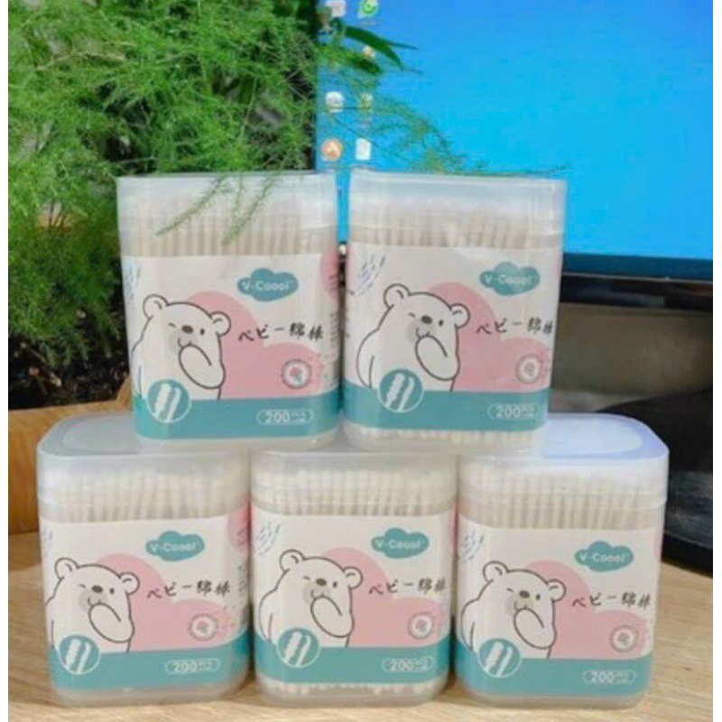 Tăm bông so sinh v-cool hộp 200 que