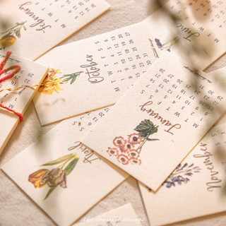 Lịch 2024 để bàn mini the journal things, trang trí ốp điện thoại