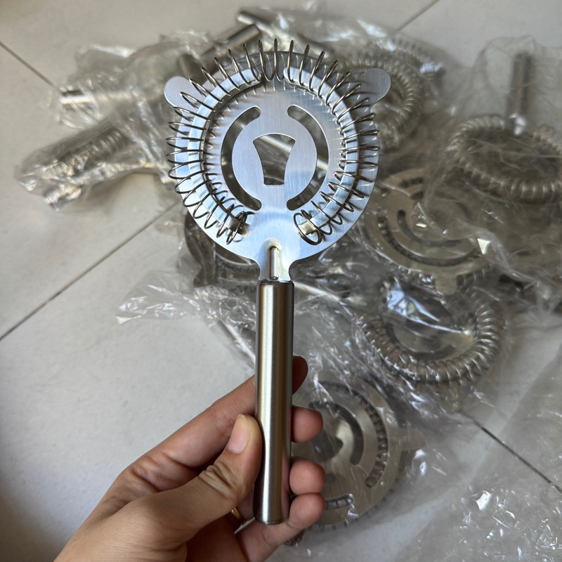 Dụng cụ chặn đá, strainers lược đá cán dài