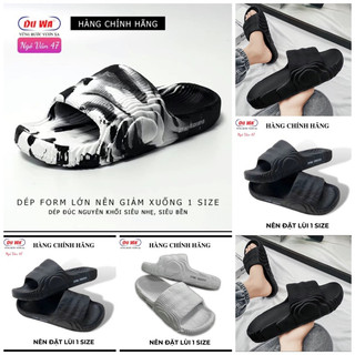 Dép bản ngang nam nữ bắp cải vân gổ duwa đúc liền siêu nhẹ size 35-42