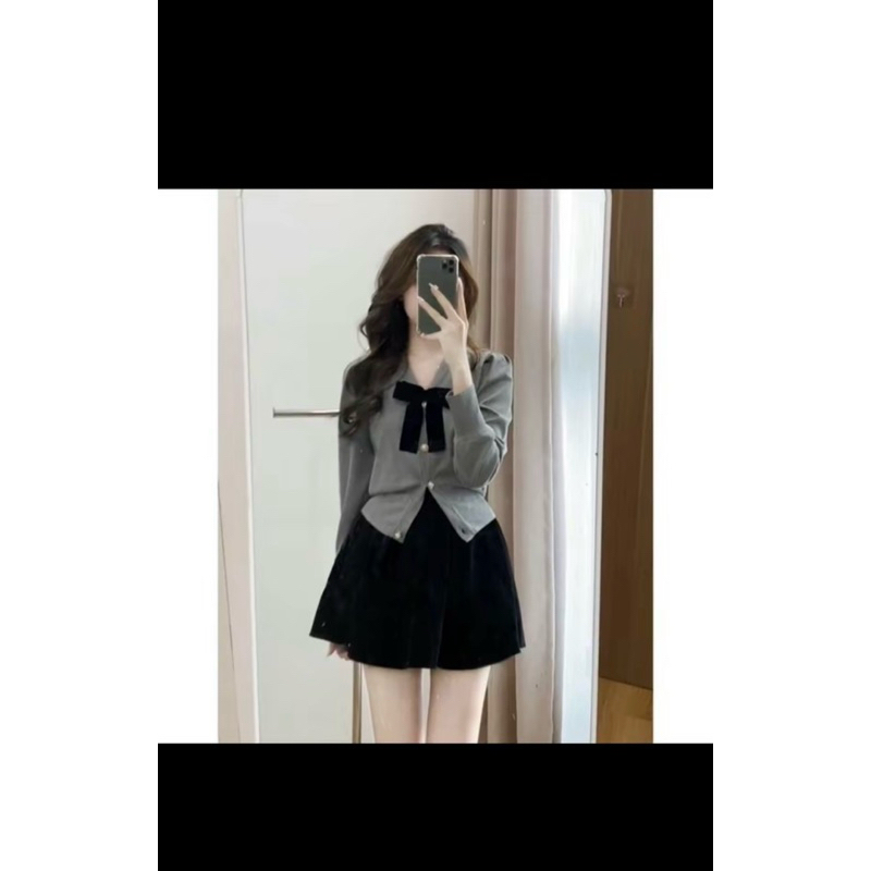 Áo tay dài phối nơ ( Bigsize 65-85kg)