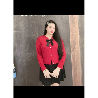 Áo tay dài phối nơ ( Bigsize 65-85kg)
