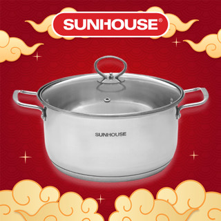Nồi lẻ inox 5 đáy 16/20/24cm sunhouse shg788-16/20/24