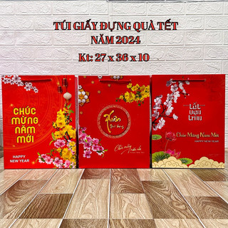 Túi giấy đựng quà , túi tết( combo 50c ) túi chúc mừng năm mới