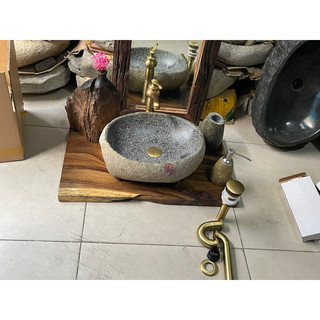 lavabo đá cuội cổ điển ( chỉ lavabo đá)