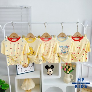 [Bé 9-20kg] Đồ Bộ Bé Gái Bé Trai tay lửng quần lửng viền màu thun lạnh Minky Mom loại 1 [HÀNG CHUẨN ĐẸP]