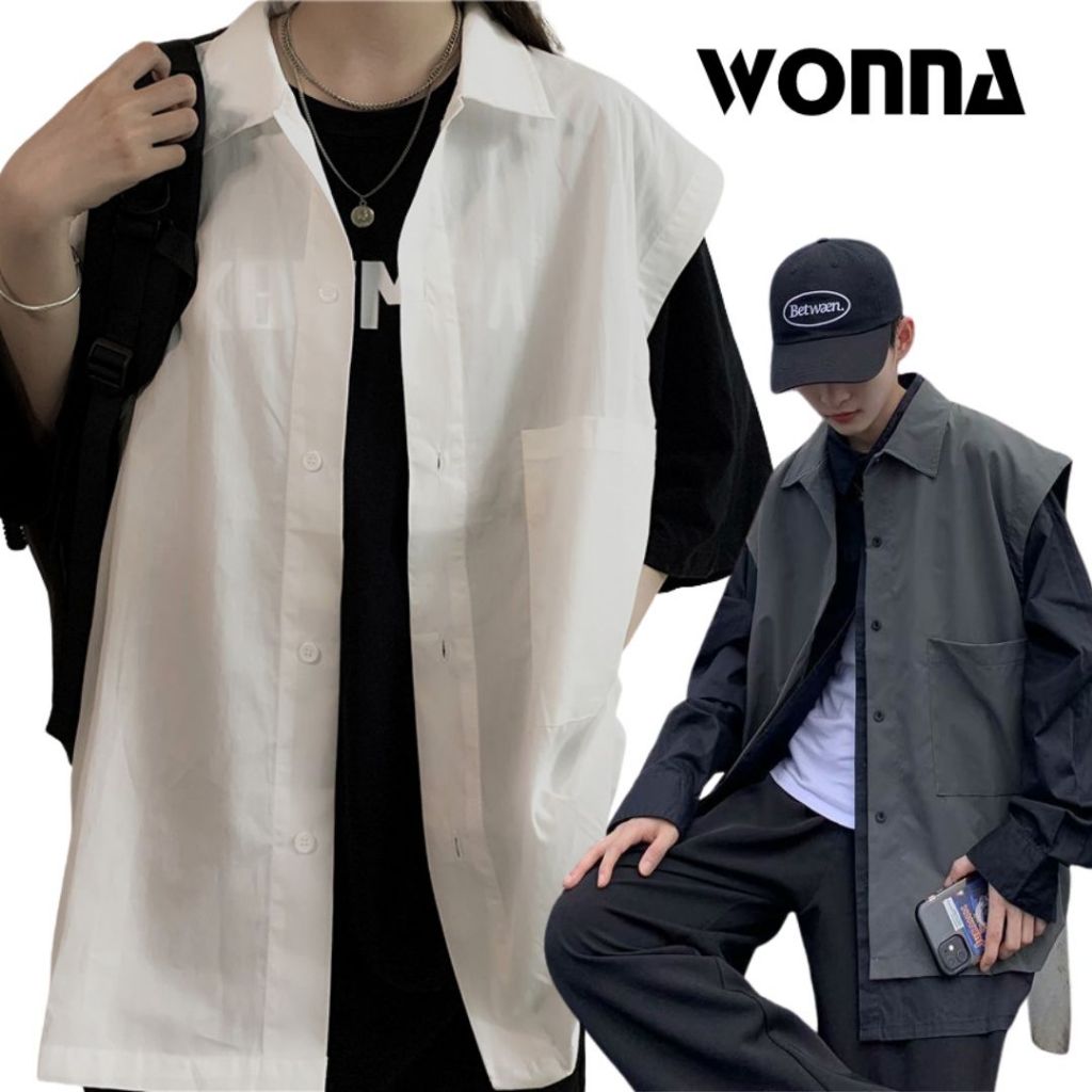 Áo Gi Lê Gile Nam Nữ Unisex Trắng Xám Áo Khoác Không Tay Có Nút Trơn Đơn Giản Cotton Com Lê Gi Lê Gi