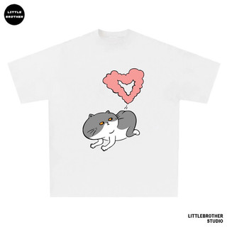 Áo thun hoạ tiết mèo dễ thương form rộng unisex nam nữ