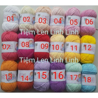 Len Baby yarn - loại 1 chính hãng bảng màu 2