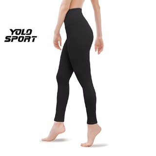 Quần Dài Legging Nữ Cạp Lưng Cao Tập Gym Yoga Trơn Basic Thun Poly Co Giãn Thoải Mái Vận Động Thời Trang - YOLO SPORT