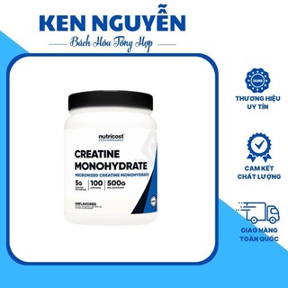 Nutricost Creatine Monohydrate 500 Gram| Phục Hồi Năng Lượng Tăng Sức Mạnh Cơ Bắp