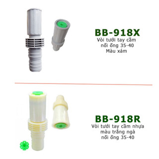 Vòi tưới tay cầm nhựa abs nối ống 27 - 35 - 40