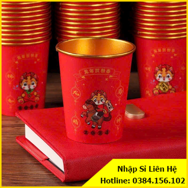 Set 50 Ly Giấy Dùng Trong Tiệc Cưới, Lễ Hội, Tiệc Tùng, An Toàn, Tiện Lợi Dung Tích 250ml Tết 2024