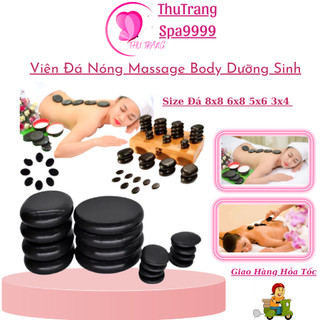  Đá Nóng, Massage Body Đái Tròn Đá Oval Đá Spa Đông Y Massa Mặt Đả Thông Kinh Lạc Oval 8x6cm tròn 8x8cm