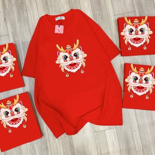 Áo Thun Tay Ngắn Unisex Đủ Size M L XL - Áo thun tết đầu Rồng