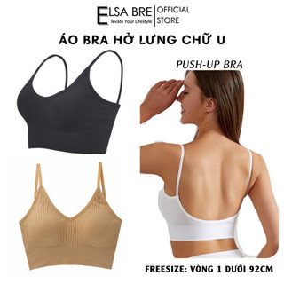  Áo bra nữ hở lưng chữ U 2 dây len tăm: Sự kết hợp hoàn hảo giữa kiểu dáng và cảm giác mềm mại ELSA BRE367 