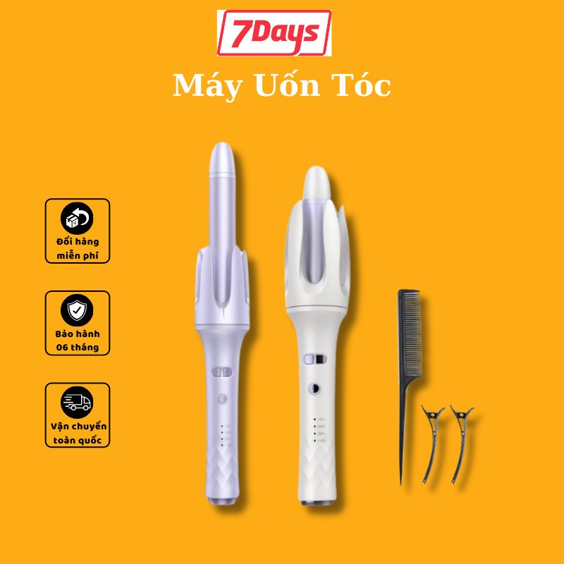 Máy Uốn Xoăn Tóc 7daysSmile Tự Động Xoay 360 độ Trục 28MM Với 4 Mức Nhiệt Điều Chỉnh UT12