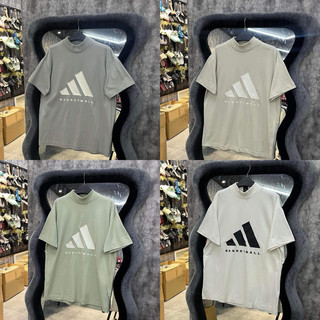 Chính Hãng Áo thun Adidas Basketball 4 màu Ivory v Trắng v Xám v Xanh Lá