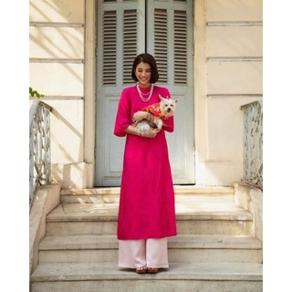 Riêng áo dài gấm lụa mềm mại nhẹ nhàng chất đẹp hàng thiết kế giá rẻ