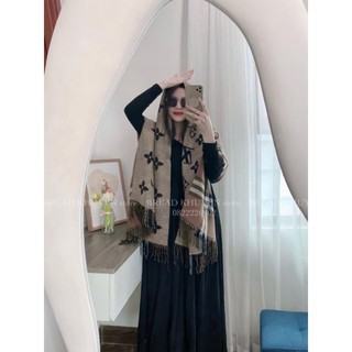 Khăn Choàng Khổ Rộng 2 Mặt In Hoạ Tiết BBR