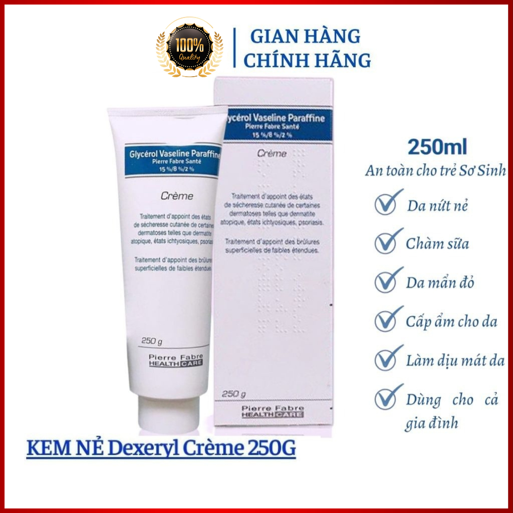 KEM DƯỠNG DA , NẺ, CAO CẤP DEXERYL PHÁP MẪU MỚI  GLYCEROL DÙNG CHO CẢ GIA